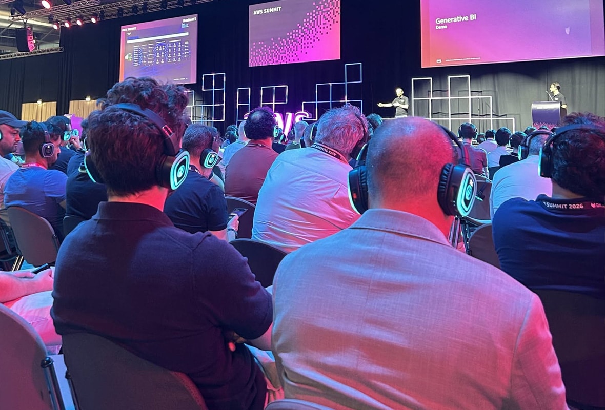 AWS Summit Milano - sistema audio RF multicanale Silentsystem