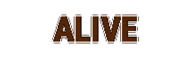 Scritta animata Alive di Silentsystem